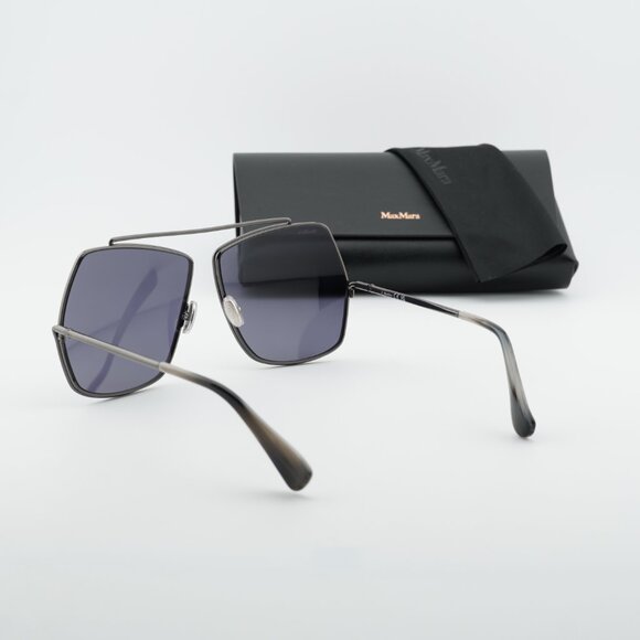 Max Mara Elsa MM0006 32N Geometric Sunglasses - Shiny Gunmetal/Smoke main image 8